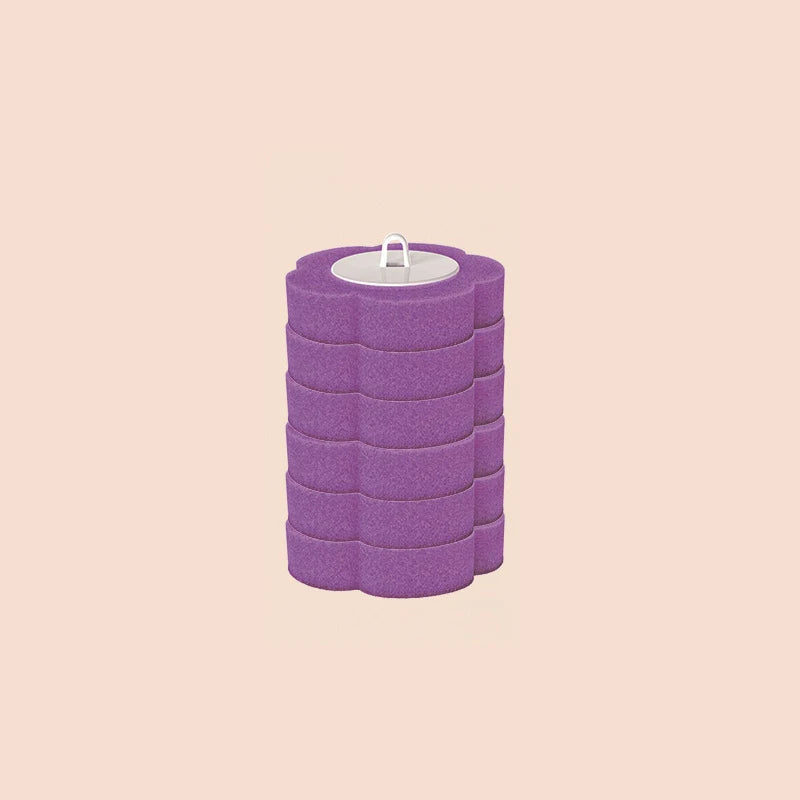 Kit de Brosse de Toilette Jetable Aroma avec Support - Ensemble de Brosses Jetables pour Nettoyer les Zones Difficiles, avec 16 Têtes de Rechange (Arôme de Mer/Lavande)
