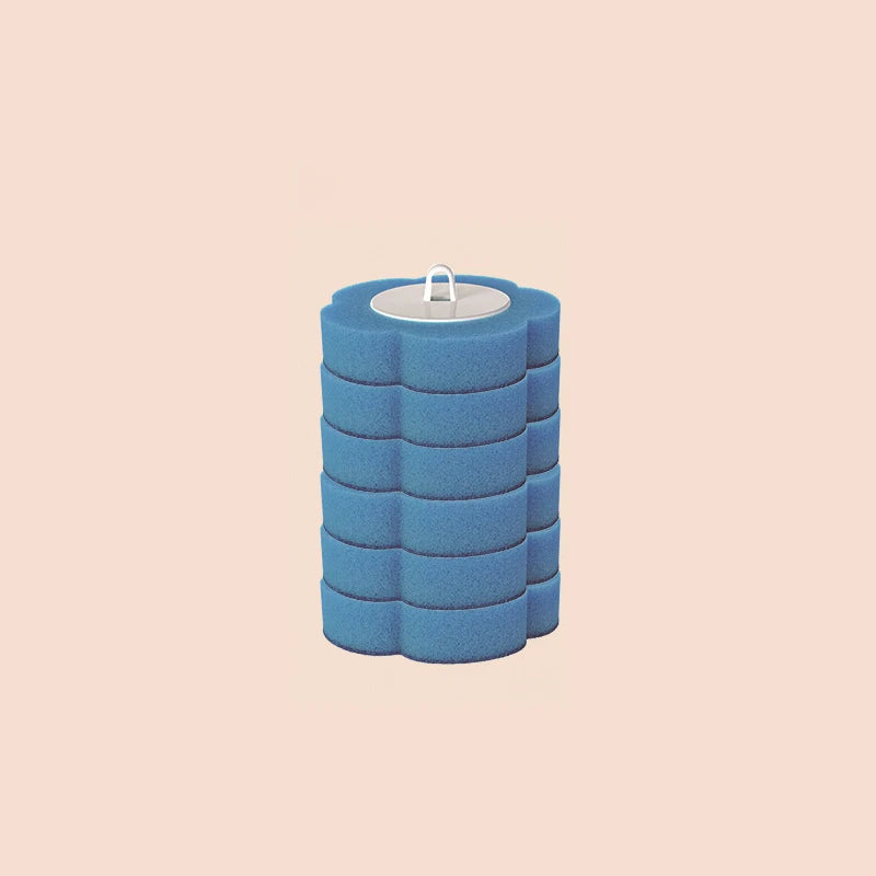Kit de Brosse de Toilette Jetable Aroma avec Support - Ensemble de Brosses Jetables pour Nettoyer les Zones Difficiles, avec 16 Têtes de Rechange (Arôme de Mer/Lavande)