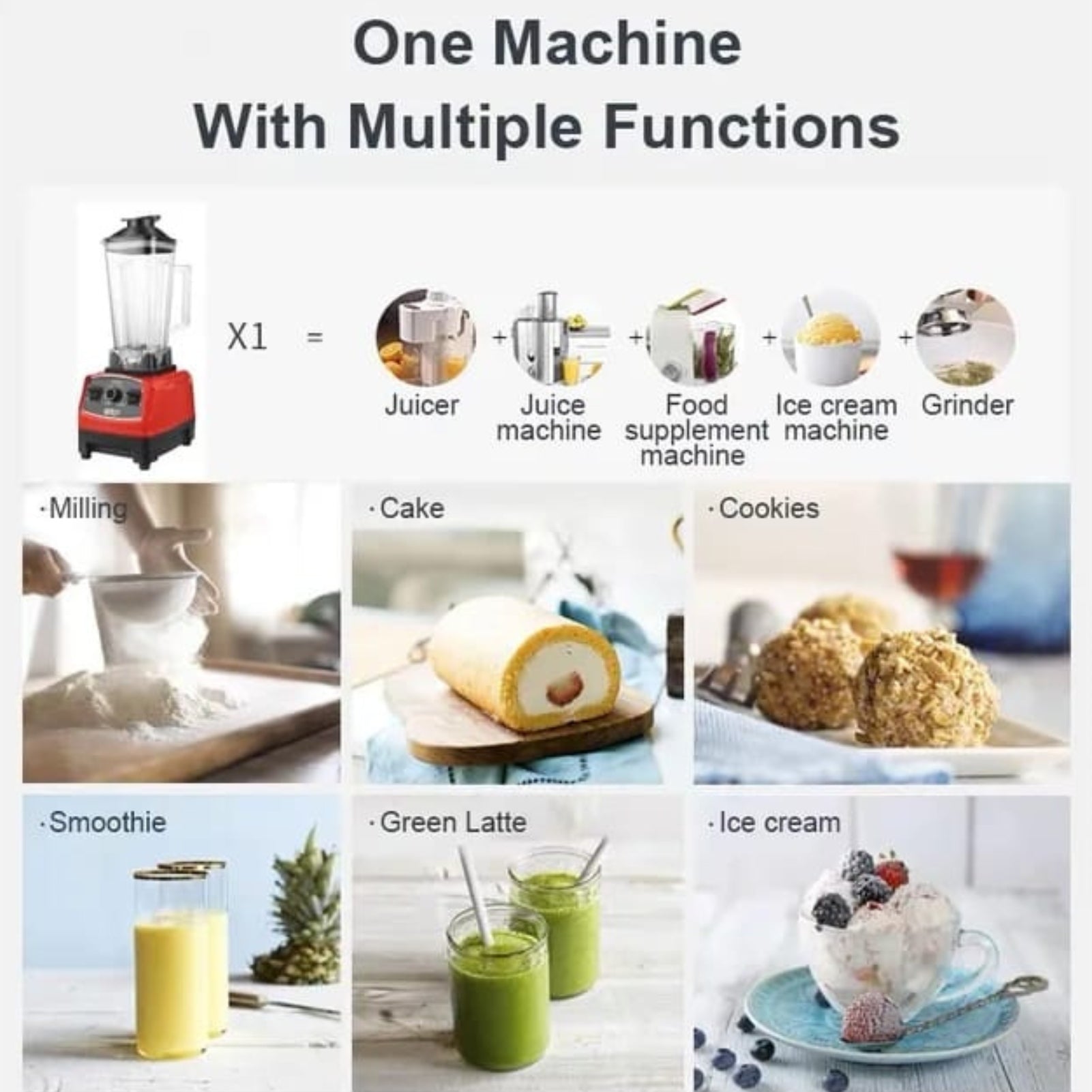 Mixeur City Heart (2 en 1 ) SC-1589 + 1 Découpe-légume OFFERT !