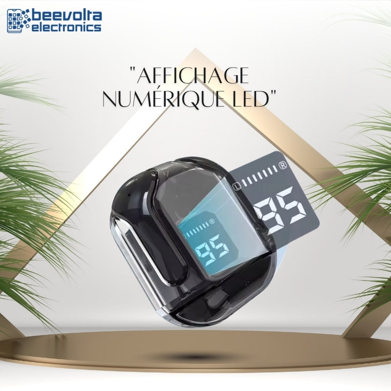 Écouteurs Bluetooth sans fil BT30 TWS: Son clair et design transparent