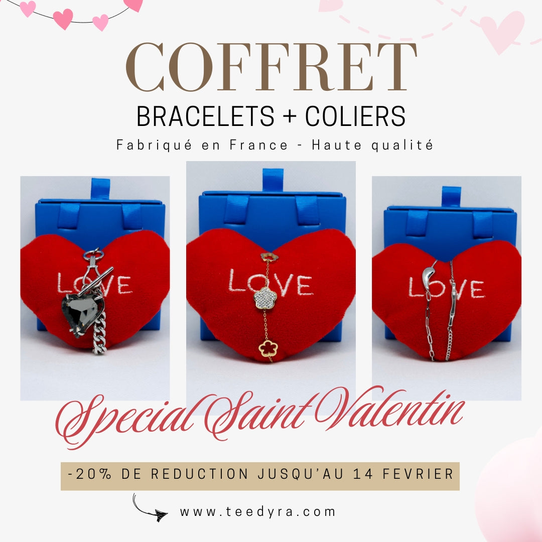 Coffret Bijoux Colliers -Bracelets (SPECIAL Saint valentin )