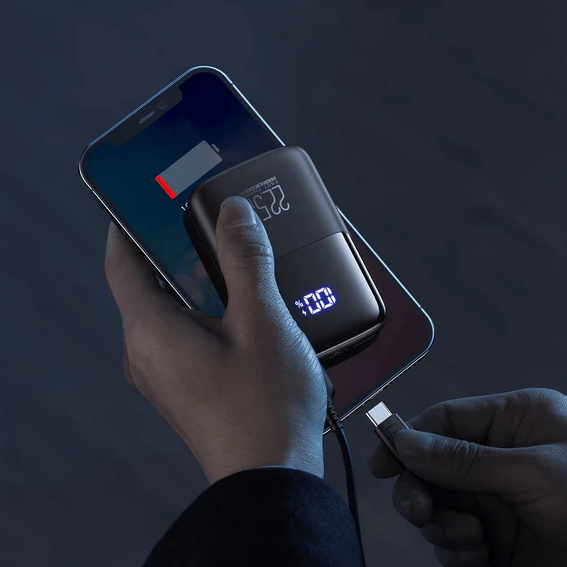 Power Bank Portable Mini - Batterie Externe 10.000 mAh avec Charge Rapide USB C et Affichage LED - Powerbank Compatible avec tous les Smarpthones. Facile à ranger dans la poche ou sac