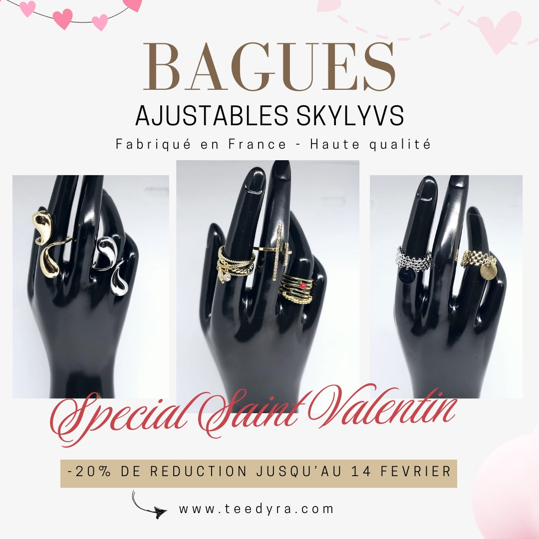 Bagues skylyvs ajustable (SPECIAL Saint valentin )