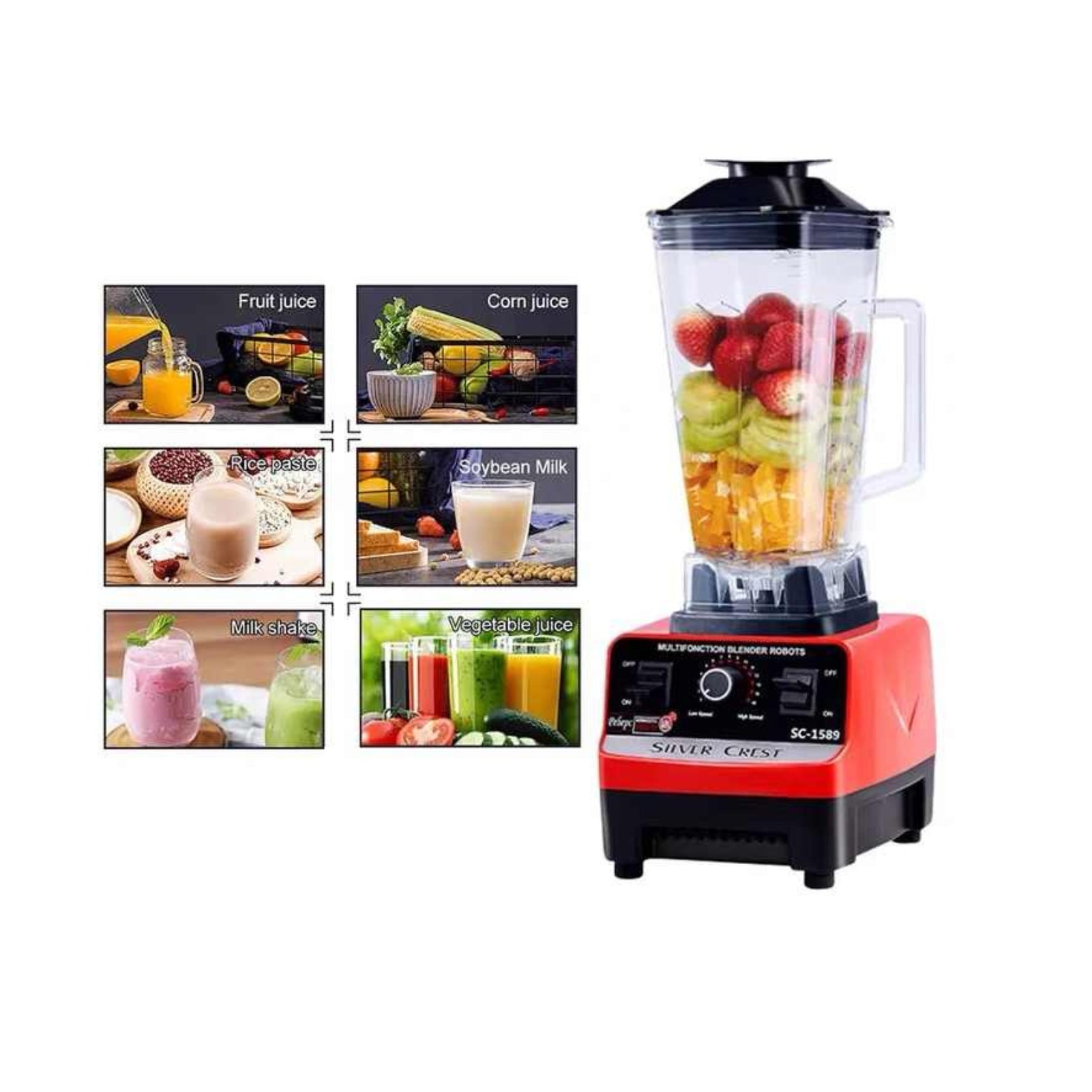 Mixeur City Heart (2 en 1 ) SC-1589 + 1 Découpe-légume OFFERT !