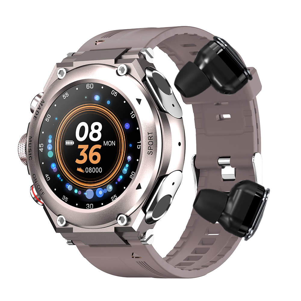 Montre intelligente connectée T92 avec écouteurs sans fil TWS, Appel Bluetooth, pour Android&iOS 380 mAh Sport Smartwatch. Montieur de Contrôle fréquence cardiaque et santé
