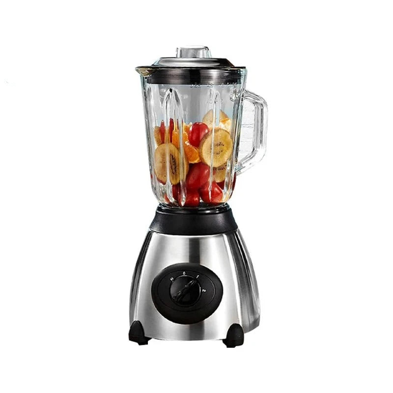Mixeur de fruits et légumes. Blender Électrique Multifonction Coupe en Verre, Hachoir, Blender pour Smoothie, 5 vitesses + Pulse, Moteur haute Performance, 4+2 Lames en Inox. Haute qualité