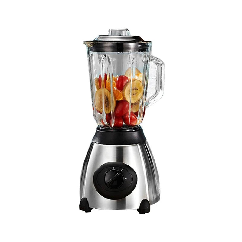 Mixeur de fruits et légumes. Blender Électrique Multifonction Coupe en Verre, Hachoir, Blender pour Smoothie, 5 vitesses + Pulse, Moteur haute Performance, 4+2 Lames en Inox. Haute qualité