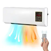 Climatiseur Mural Portable 1800W avec Chauffage et Ventilation - Mini Climatiseur et Chauffage Portable avec Télécommande, Silencieux et Réglable - Idéal pour Chambre, Maison, Bureau et Tente