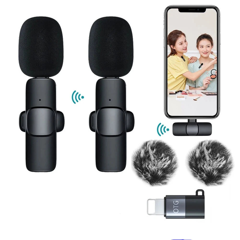 Micro Cravate sans Fil pour Iphone/Ipad/Android avec Réduction Intelligente de Bruit - Mini Micro Plug & Play Facile à Utiliser sans Bluetooth - Idéal pour Youtube, Vlog, TikTok, Interview, Podcast