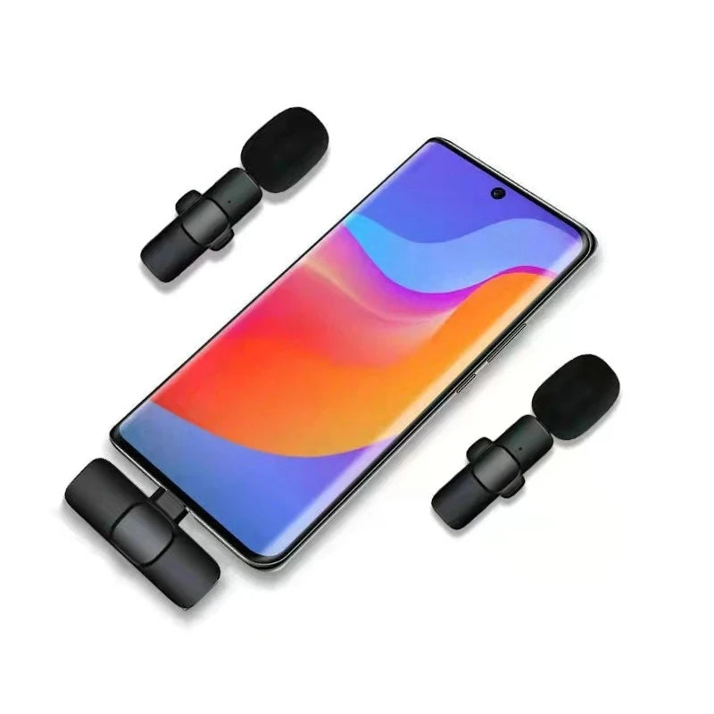 Micro Cravate sans Fil pour Iphone/Ipad/Android avec Réduction Intelligente de Bruit - Mini Micro Plug & Play Facile à Utiliser sans Bluetooth - Idéal pour Youtube, Vlog, TikTok, Interview, Podcast