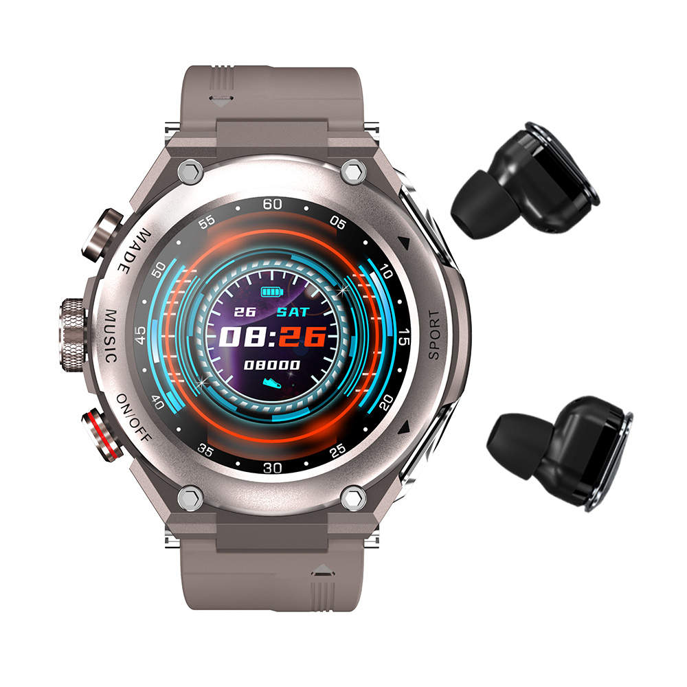 Montre intelligente connectée T92 avec écouteurs sans fil TWS, Appel Bluetooth, pour Android&iOS 380 mAh Sport Smartwatch. Montieur de Contrôle fréquence cardiaque et santé